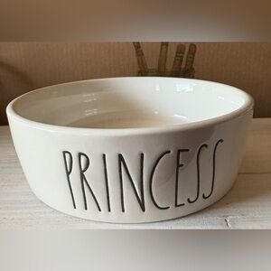 Rae Dunn Cream 'Princess' Ceramic Pet Bowl